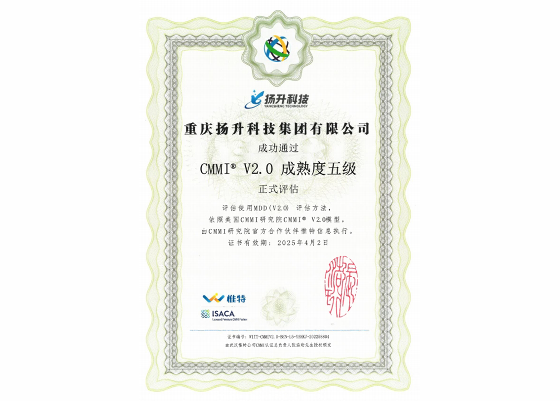CMMI5軟件成熟度能力認證